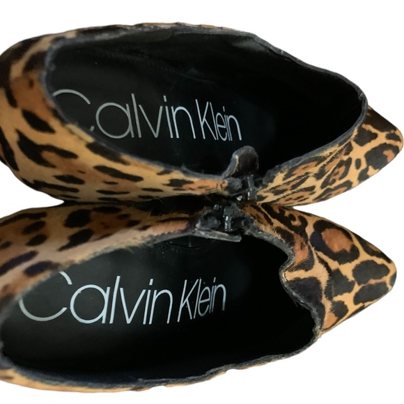 Calvin Klein Jeanna Leopard Print Shooties women’s brown size 5 - Picture 3 of 6